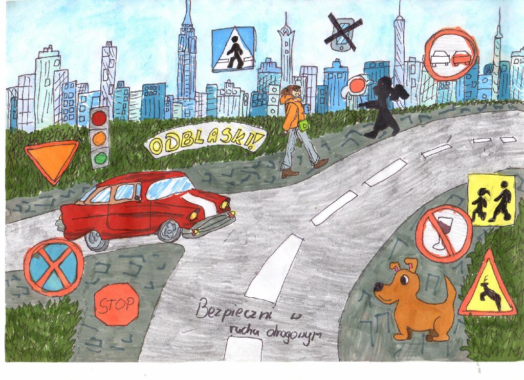 XIV KONKURS PLASTYCZNY „BEZPIECZNI W RUCHU DROGOWYM”