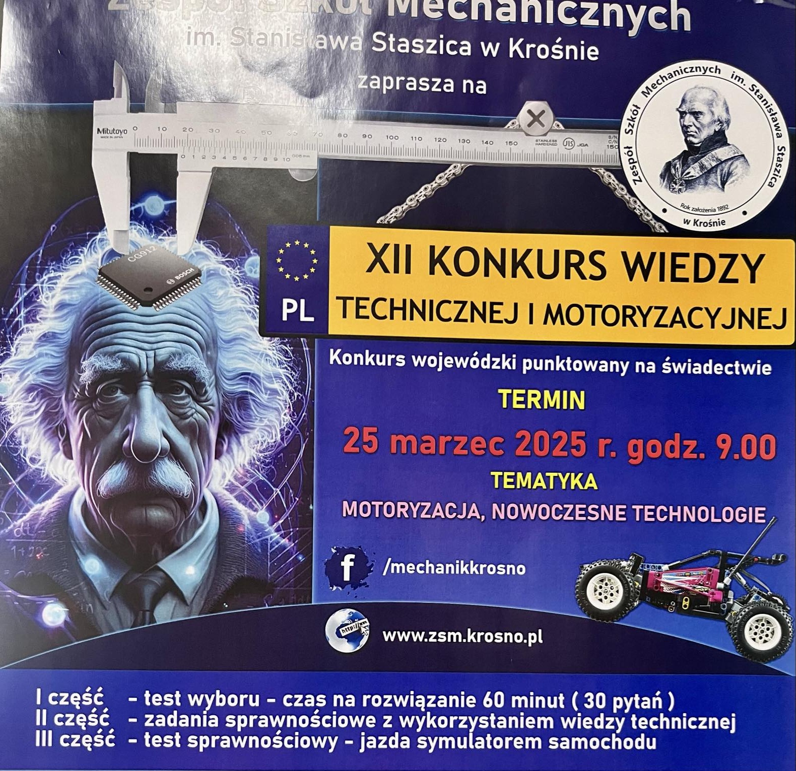 KONKURS WIEDZY TECHNICZNEJ I MOTORYZACYJNEJ W KROŚNIEŃSKIM „MECHANIKU”